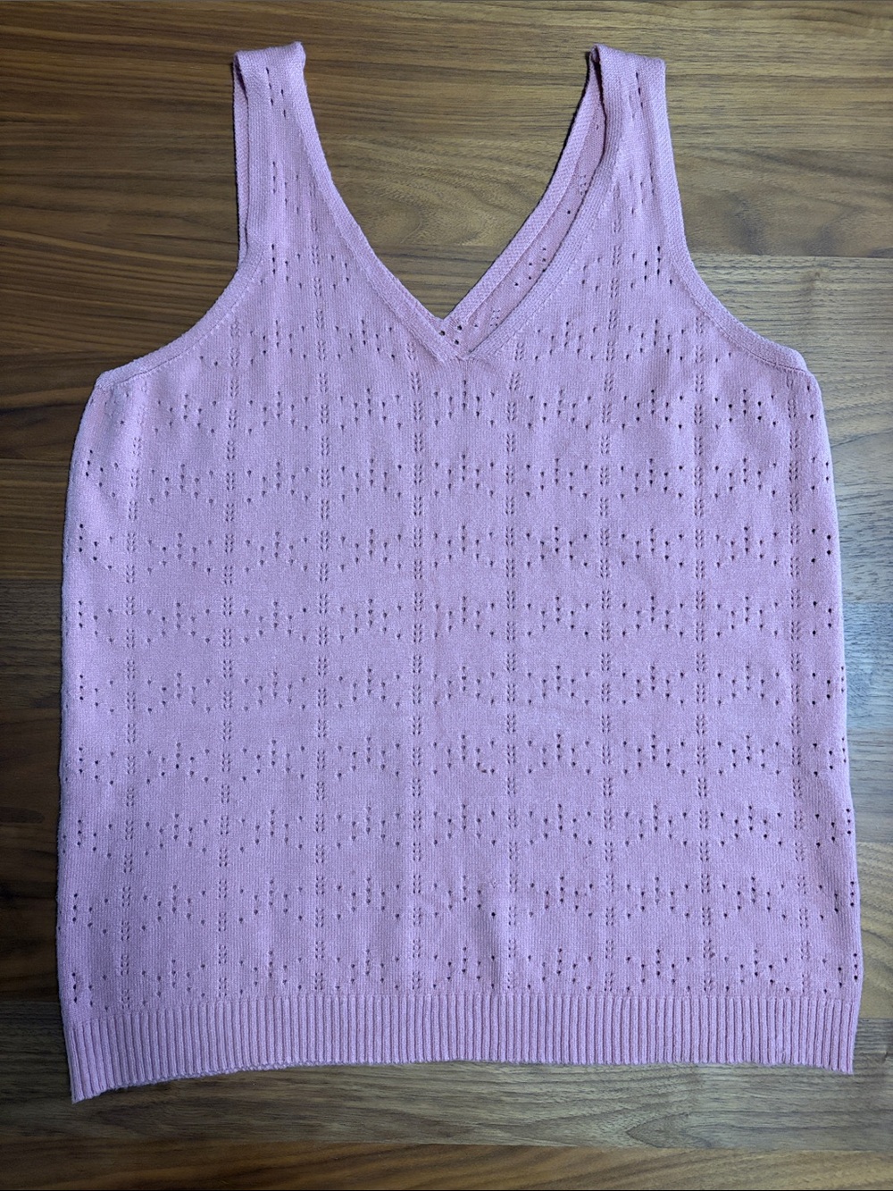 Sleeveless V-Neck Knit Tank - Light  Pink